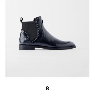 NWT Dark Blue Studded Chelsea Boot from Zara